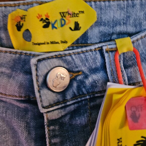 OFF-WHITE™ KIDS DENIM PANTS Sz 8 Retail $ 450.00 - Picture 3 of 9